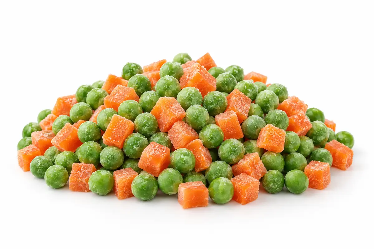 IQF frozen Egyptian peas and carrots