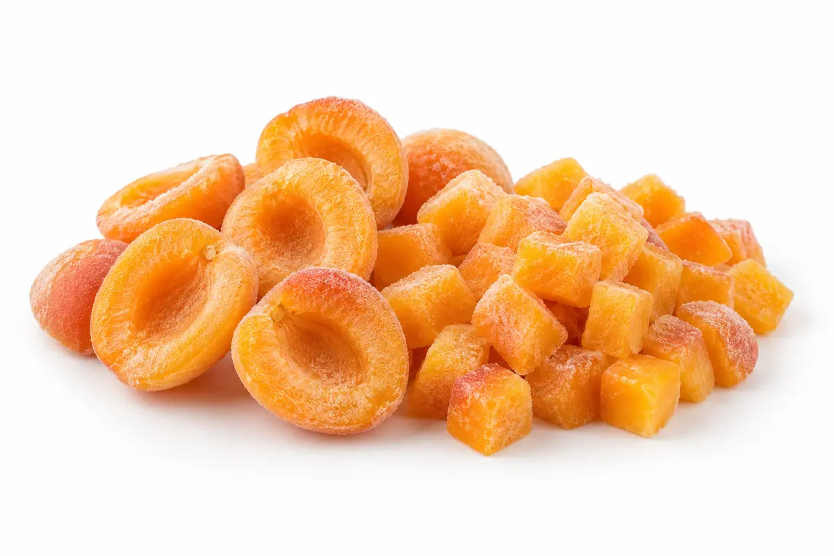IQF frozen apricot halves and pieces