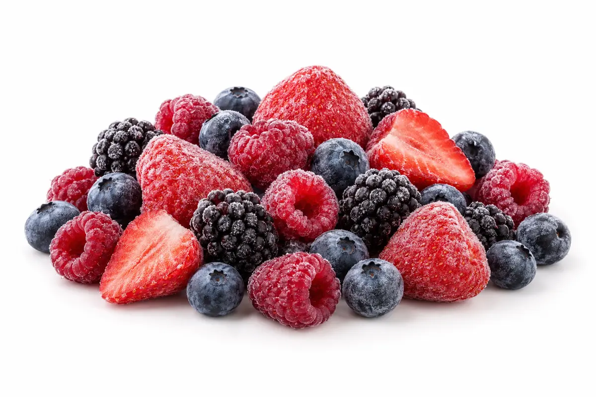 IQF frozen mixed berries with light frost
