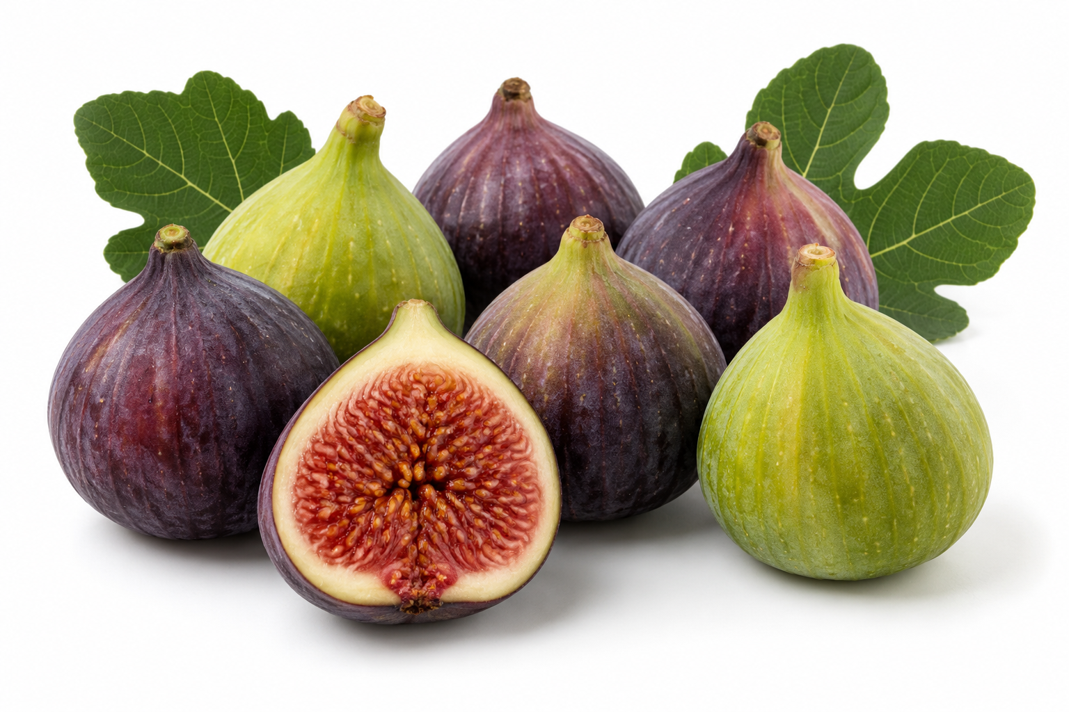 Fresh Egyptian green and purple figs for export