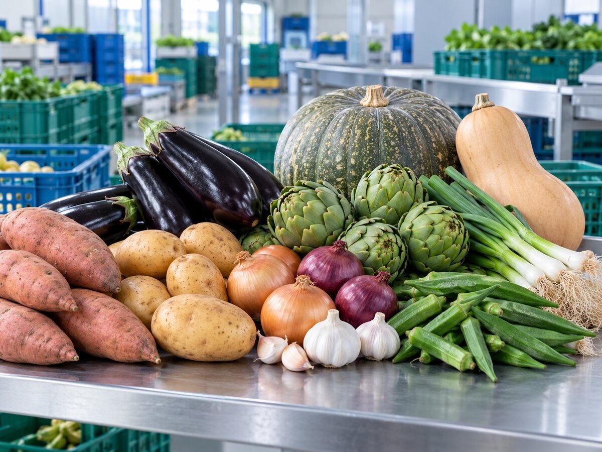 Fresh export-quality vegetables